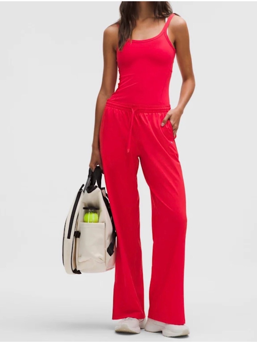 Lulu Red/dark sport red Court Rival Wide-Leg Track Pant Regular *Stitched Logo